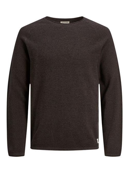 Se JACK & JONES Pullover 'Hill'  mørkebrun / hvid ved About You