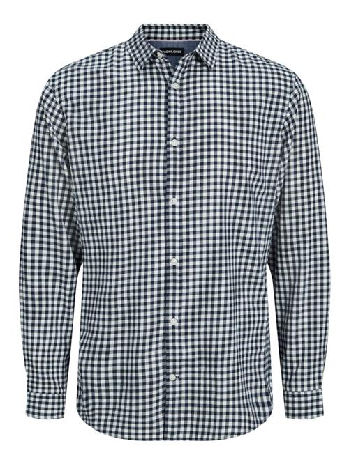 JACK & JONES Skjorte 'JJGingham'  navy / hvid