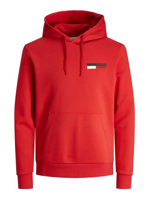 Se JACK & JONES Sweatshirt  grå / rød / hvid ved About You