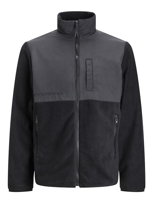 JACK & JONES Fleecejakke 'JJEMarvin'  antracit / sort