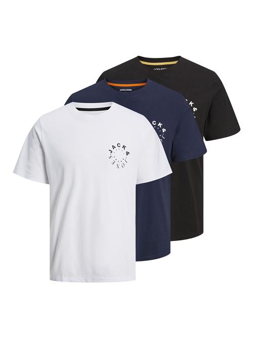 JACK & JONES Bluser & t-shirts 'JJWarrior'  navy / sort / hvid