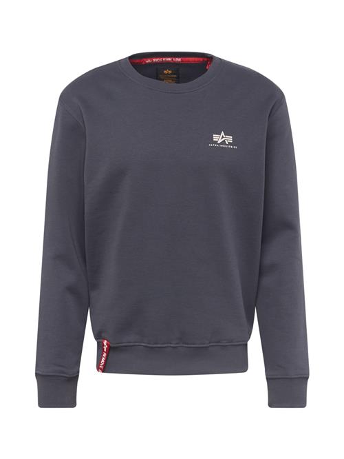 Se ALPHA INDUSTRIES Sweatshirt  mørkegrå / naturhvid ved About You