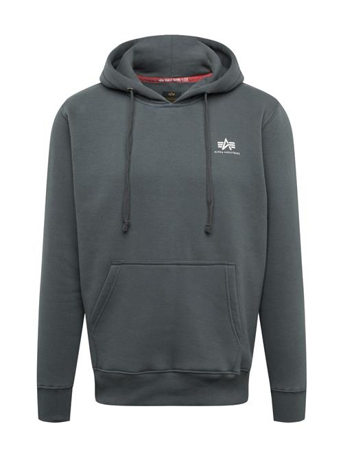 Se ALPHA INDUSTRIES Sweatshirt  mørkegrå / hvid ved About You