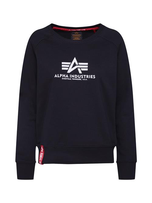 Se ALPHA INDUSTRIES Sweatshirt  sort / hvid ved About You