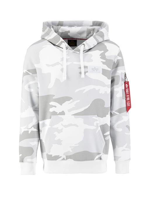 Se ALPHA INDUSTRIES Sweatshirt  grå / rød / sort / hvid ved About You