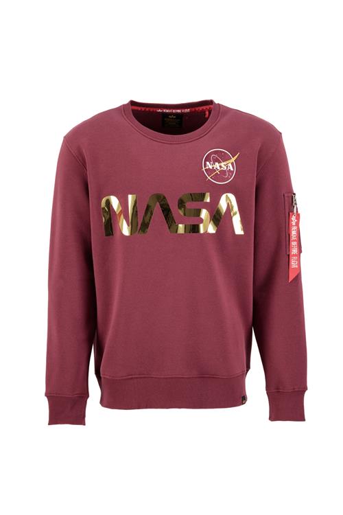 ALPHA INDUSTRIES Sweatshirt 'Nasa Reflective'  guld / burgunder