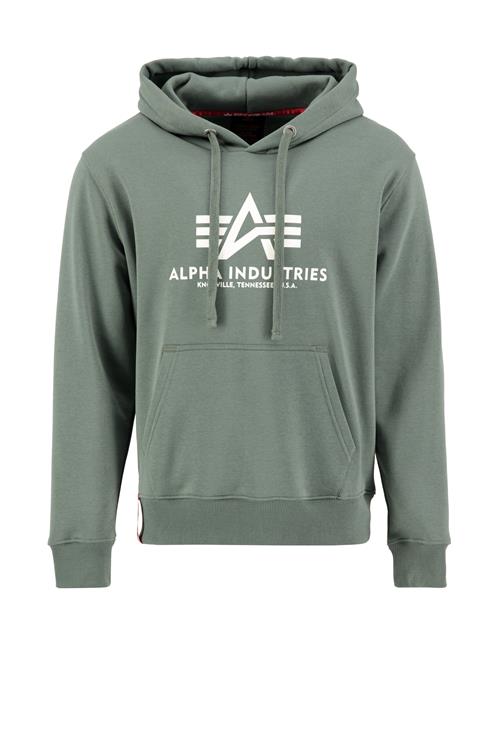 ALPHA INDUSTRIES Sweatshirt  grøn / hvid