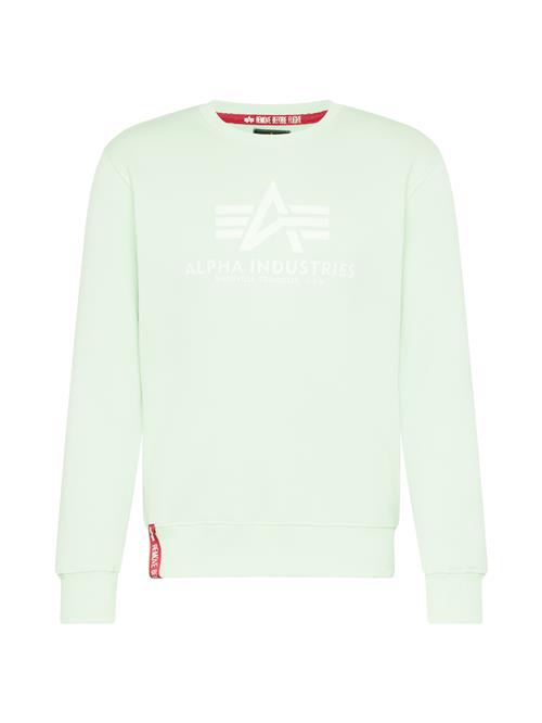 ALPHA INDUSTRIES Sweatshirt  pastelgrøn / hvid