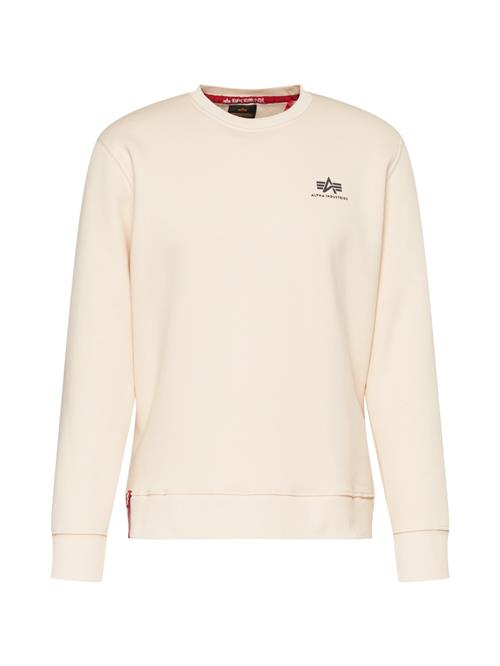 ALPHA INDUSTRIES Sweatshirt  creme / sort