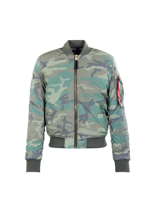 ALPHA INDUSTRIES Overgangsjakke 'MA-1 VF 59 Reflective Camo 65'  grøn