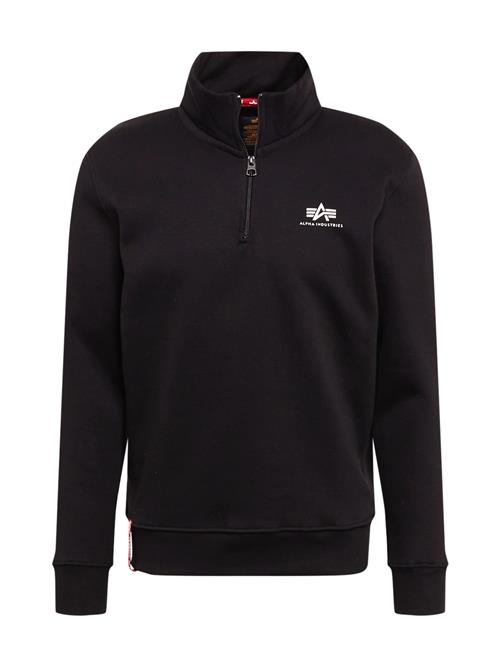 ALPHA INDUSTRIES Sweatshirt  sort / hvid