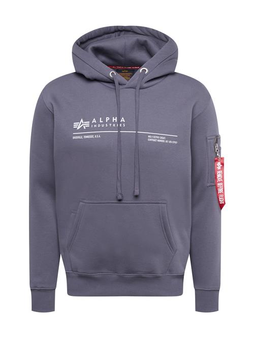 ALPHA INDUSTRIES Sweatshirt  grafit / lysegrå / rød