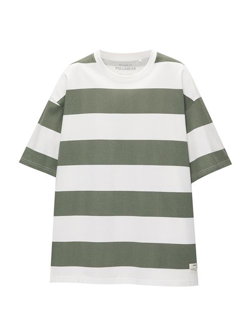 Pull&Bear Bluser & t-shirts  grøn-meleret / hvid