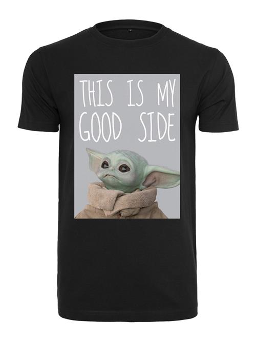 Se Mister Tee Bluser & t-shirts 'Baby Yoda Good Side'  blandingsfarvet / sort ved About You