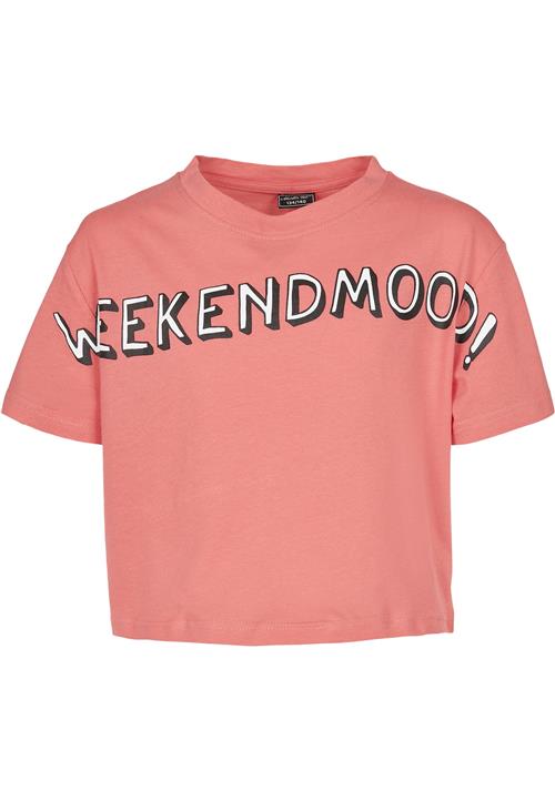 Mister Tee Shirts 'Weekend Mood'  lys pink / sort / hvid