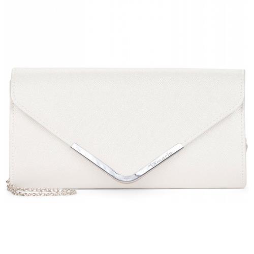 Tamaris Clutch 'Amalia'  sølv / hvid