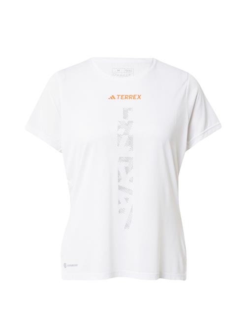 ADIDAS TERREX Funktionsbluse 'Agravic'  lysegrå / orange / hvid