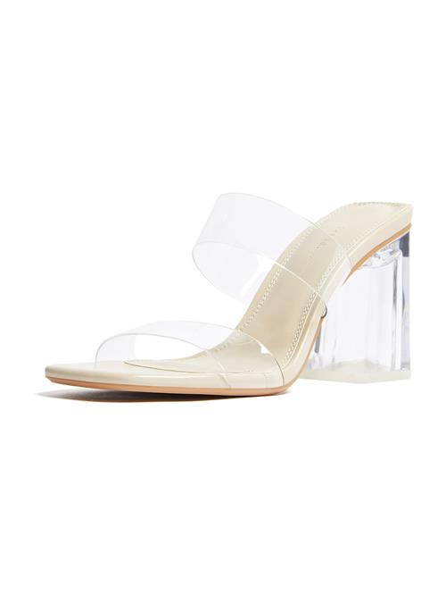 Bershka Pantoletter  brun / transparent