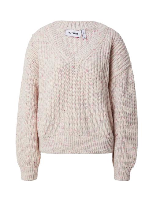 WEEKDAY Pullover 'Tessa'  lyseblå / pink / lys pink / hvid