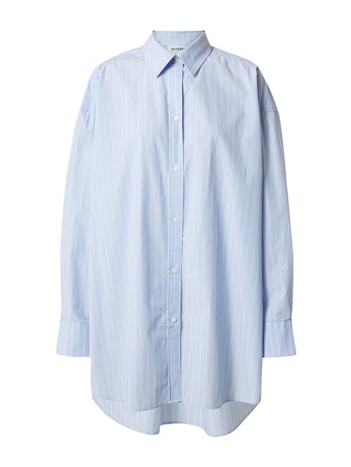 WEEKDAY Bluse  lyseblå / hvid