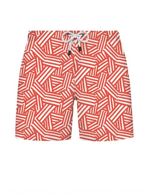 WESTMARK LONDON Badeshorts 'GEOMETRIC'  orange / hvid