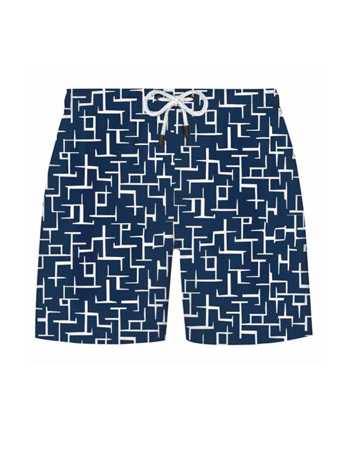 WESTMARK LONDON Badeshorts 'Geometric'  marin / hvid