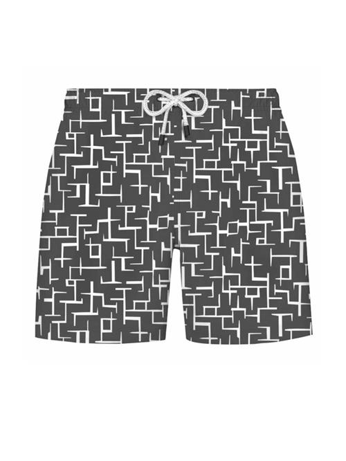 WESTMARK LONDON Badeshorts 'Geometric'  lysegrå / mørkegrå