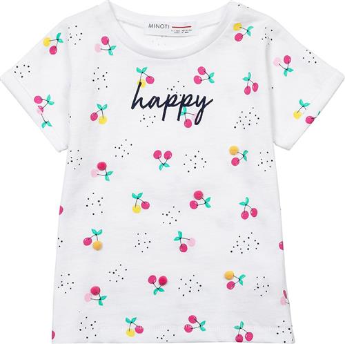 Se MINOTI Bluser & t-shirts 'HAPPY POM POMS'  gul / pink / hvid ved About You