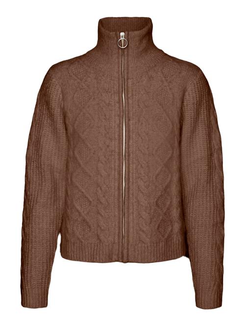 Se VERO MODA Cardigan 'ALBA'  sepia ved About You