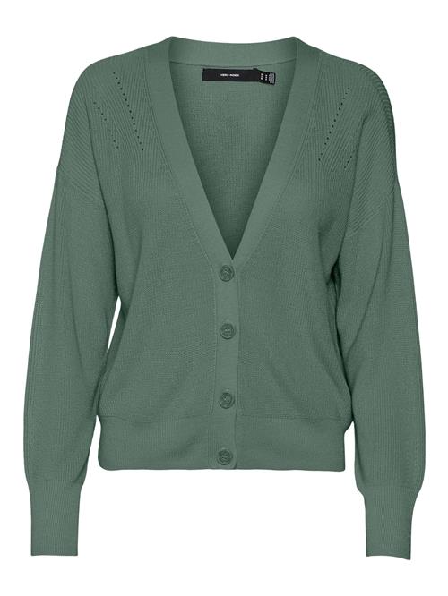 Se VERO MODA Cardigan 'VMNew Lexsun'  mørkegrøn ved About You