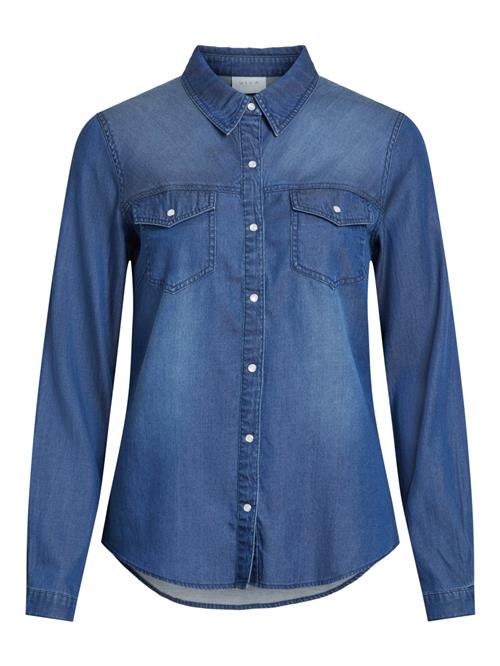 VILA Bluse 'VIBista'  blue denim