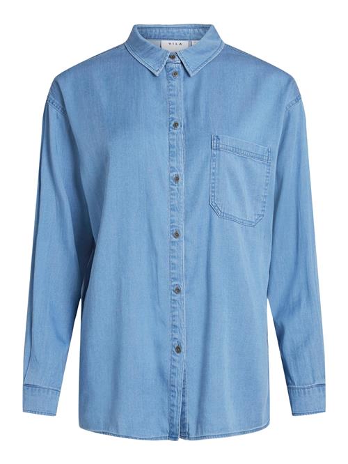 VILA Bluse 'Bista'  blue denim