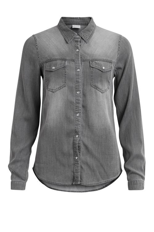 VILA Bluse 'Bista'  grey denim