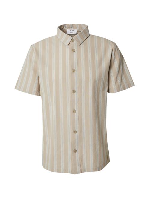 DAN FOX APPAREL Skjorte 'Levin'  beige / lyseblå / taupe