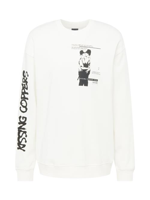 Only & Sons Sweatshirt 'Banksy'  sort / hvid