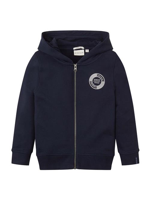 TOM TAILOR Sweatjakke  navy / hvid