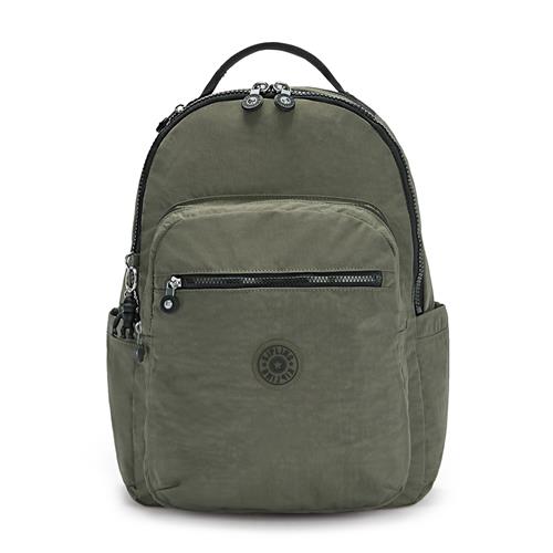 Se KIPLING Rygsæk 'Seoul'  khaki / sort ved About You