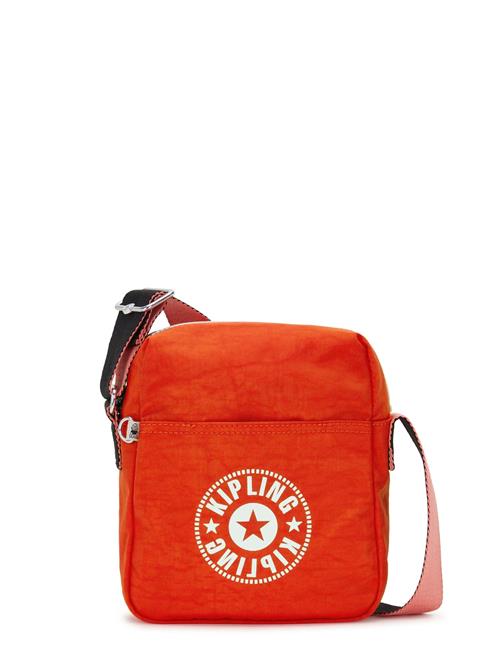 Se KIPLING Skuldertaske 'CHAZ'  orange / hvid ved About You