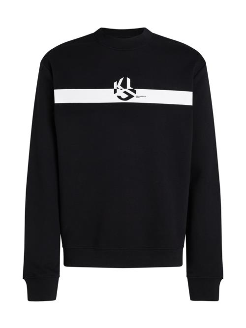 KARL LAGERFELD JEANS Sweatshirt  sort / hvid