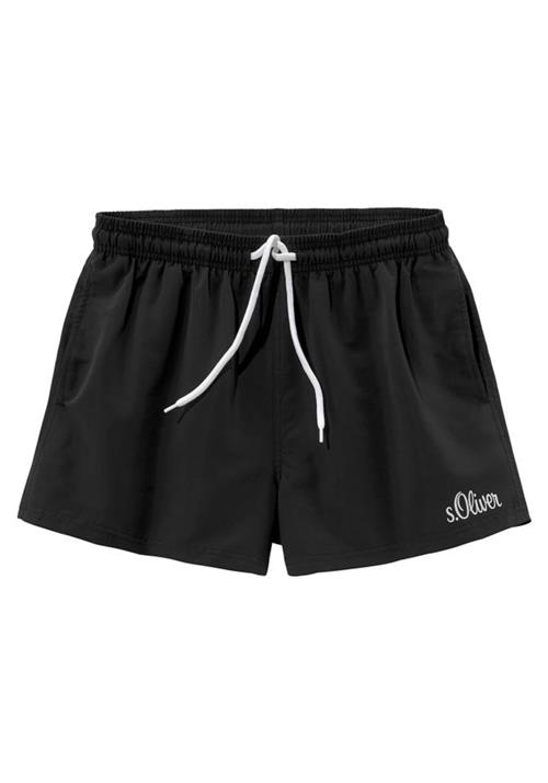 s.Oliver Badeshorts  sort / hvid