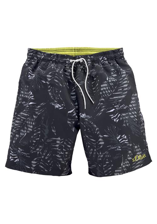 s.Oliver Badeshorts  citron / grå / sort