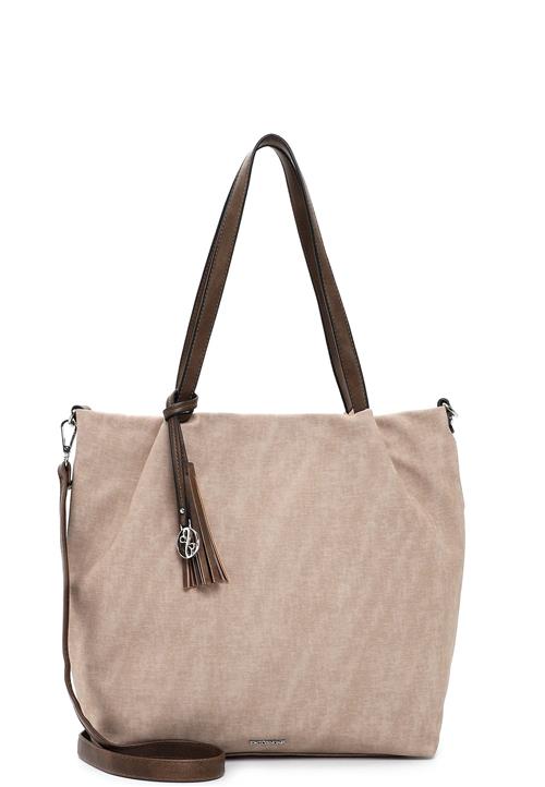 Emily & Noah Shopper 'Elke'  beige-meleret / mørkebrun