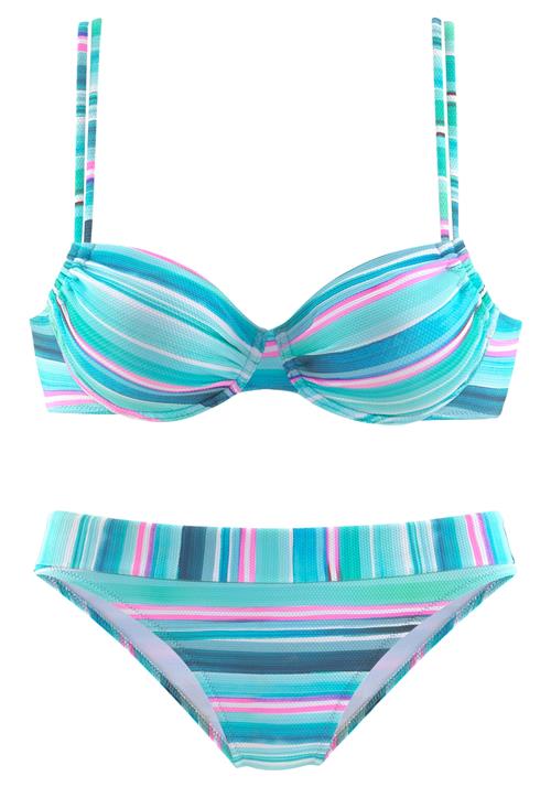 Se VENICE BEACH Bikini  navy / turkis / pink / hvid ved About You