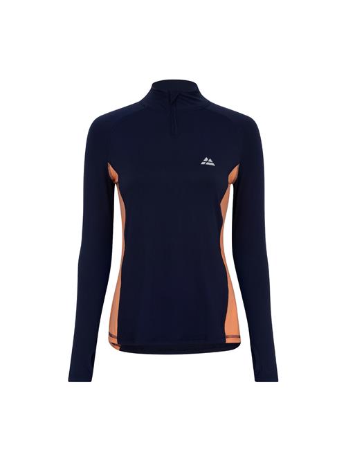 Se DANISH ENDURANCE Funktionsbluse 'Half Zip'  mørkeblå / orange / hvid ved About You