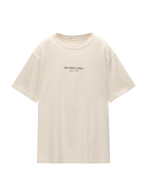 Pull&Bear Shirts  lysebeige / mørkegrå