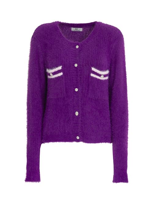 Se Influencer Cardigan 'Fluffly '  lilla / hvid ved About You