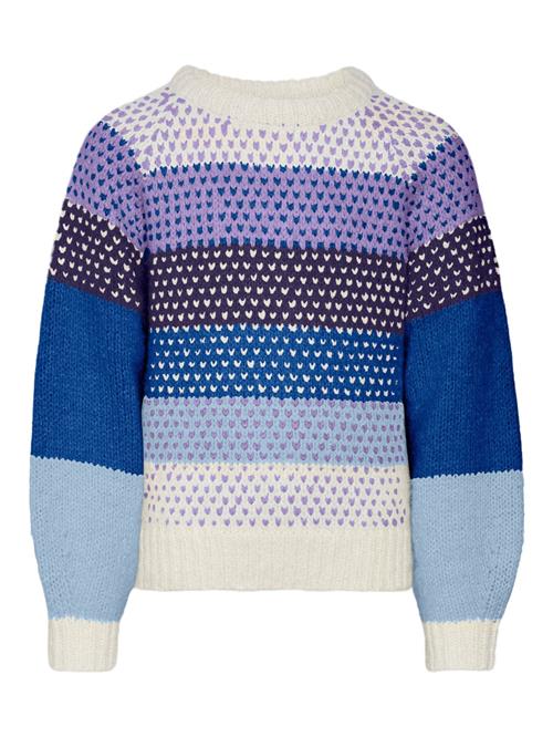 Vero Moda Girl Pullover 'CRUZ'  blå-meleret / lilla / sort / hvid