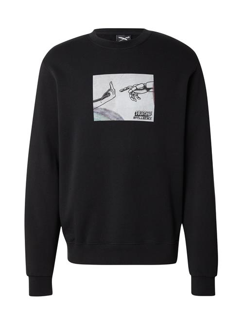 Iriedaily Sweatshirt 'H.I.'  grå / lysegrøn / brombær / sort