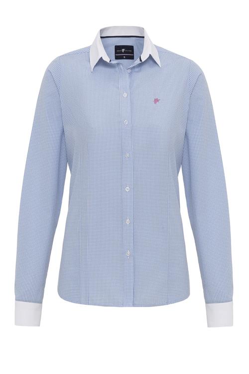 DENIM CULTURE Bluse ' JOYCE '  blå / hvid