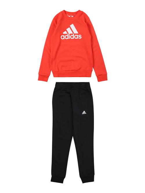 ADIDAS SPORTSWEAR Træningsdragt 'Essentials'  orangerød / sort / hvid